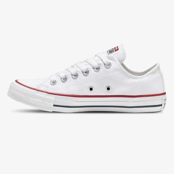 Converse White Sneakers with Red Accents - Picture 3 of 8